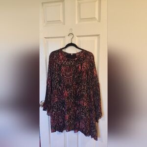 IRO Appoline Burgundy Paisley Long sleeve blouse / Tunic 38
